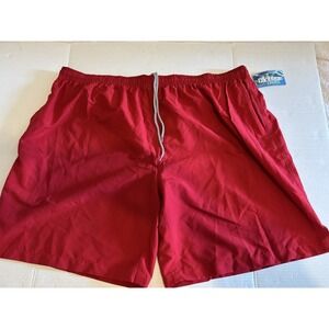 Caribbean Blues Mens 2XL Swimwear Swim Trunks Shorts NWT Red
